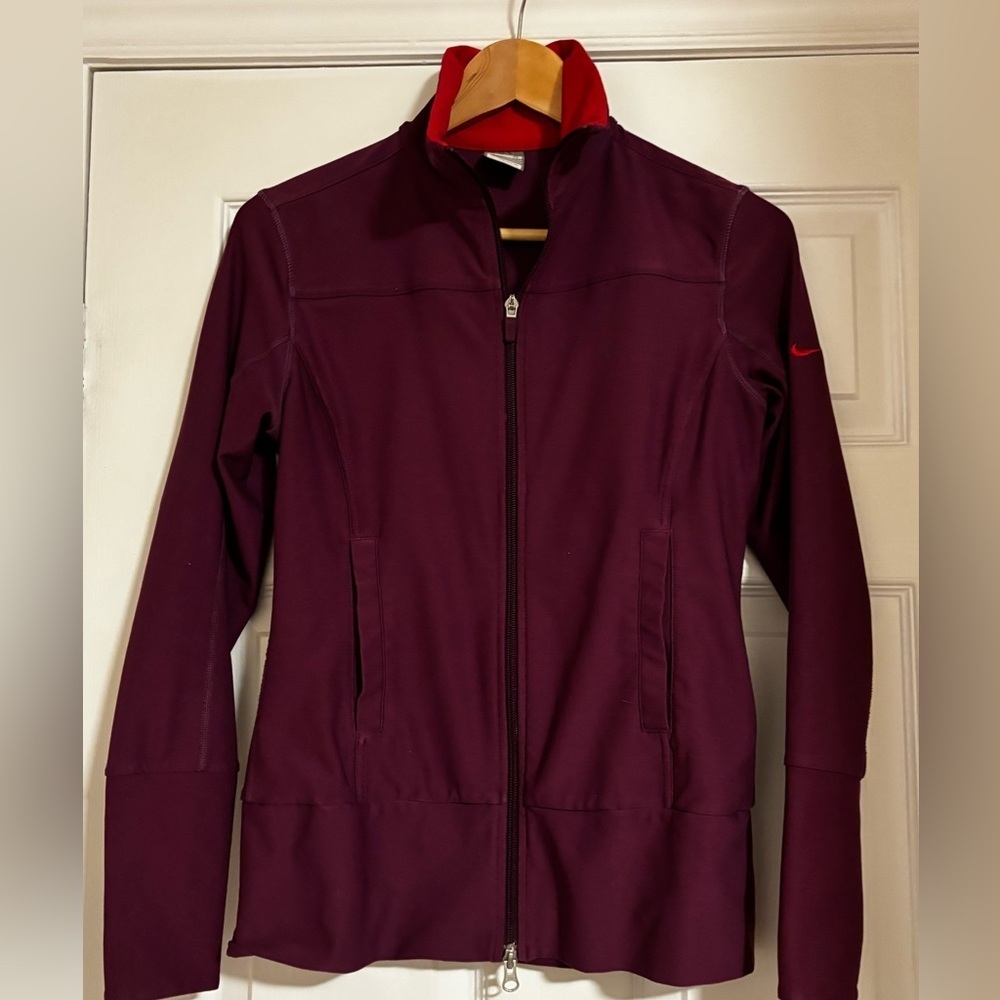 Nike Women's Zip Up Jacket with magenta Accents small